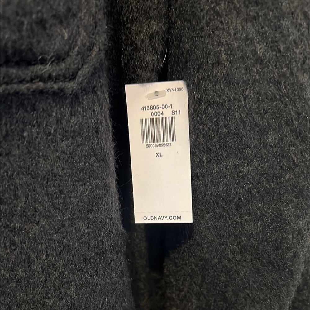 Old Navy Charcoal Button-Up Coat NWT - image 3